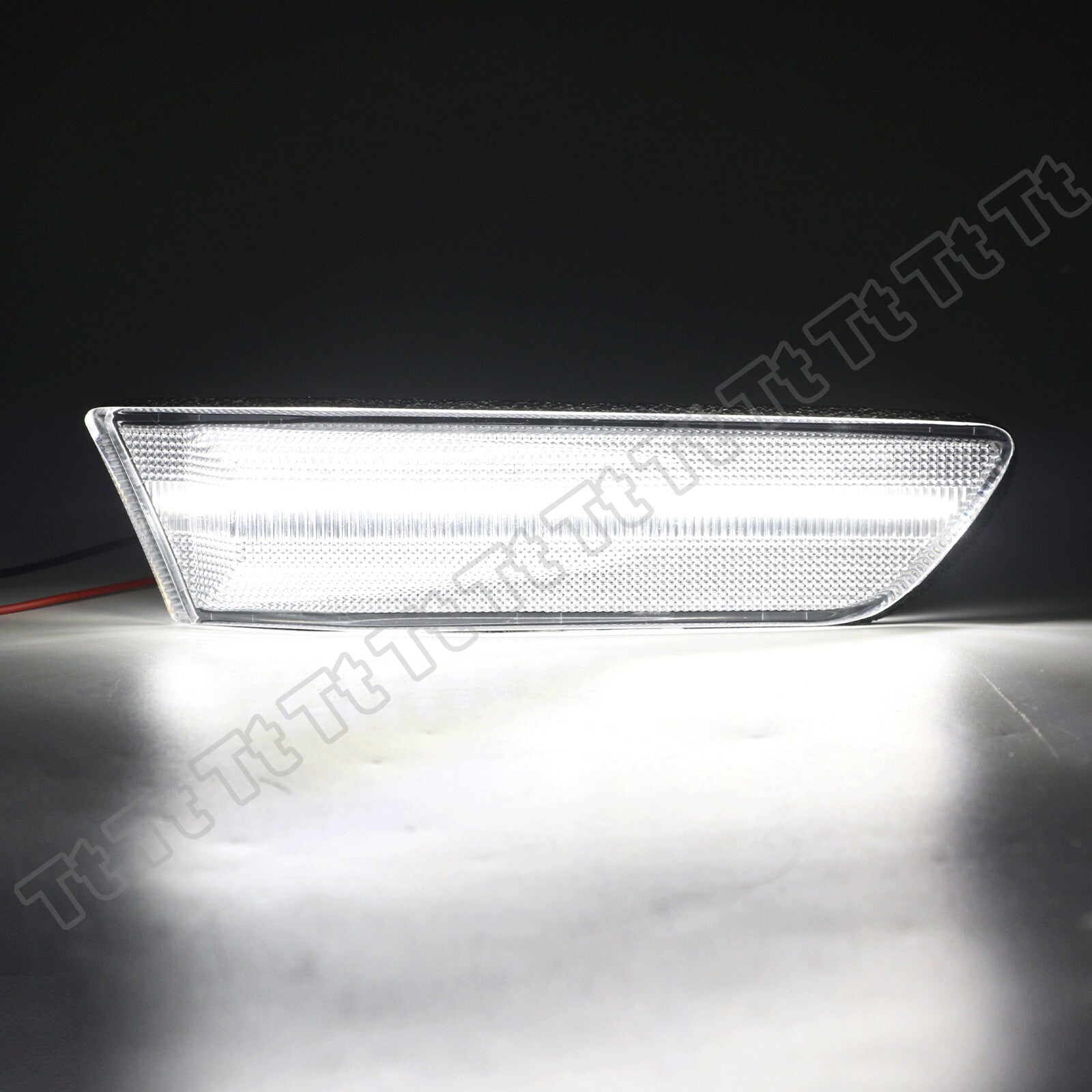 Suitable for 2003-2007 for INFINITI G35 Coupe, white LED front bumper side marker lights, clear.