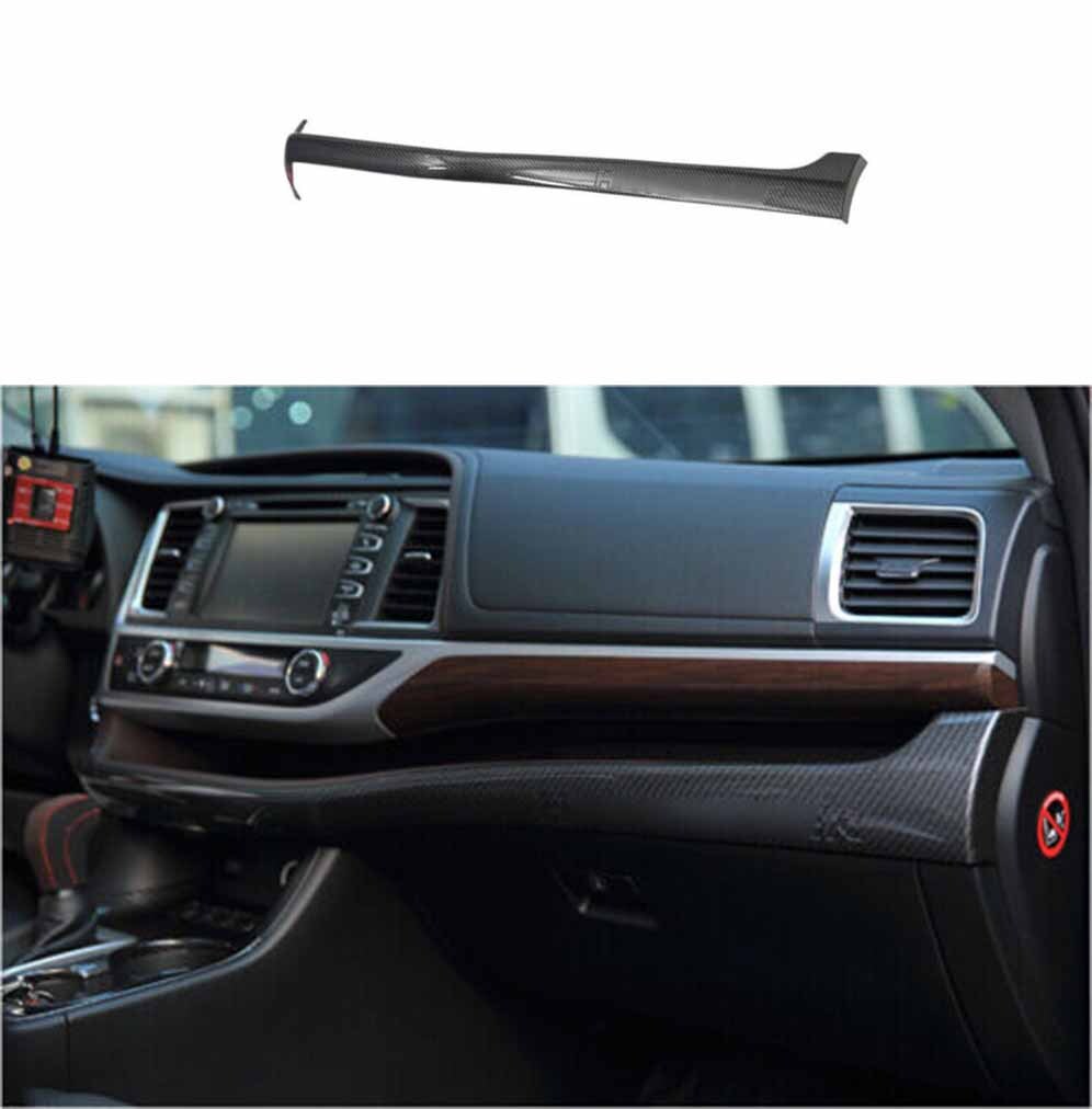 Strip Trim Console Dashboard Carbon Fiber Style for Toyota Highlander 2014-2019