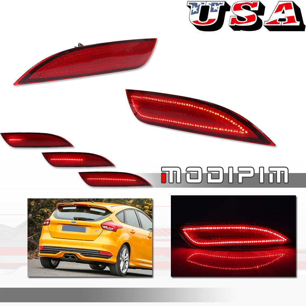 Suitable for 15-18 for Ford Focus hatchback LED bumper rear brake signal and rear fog light pair.