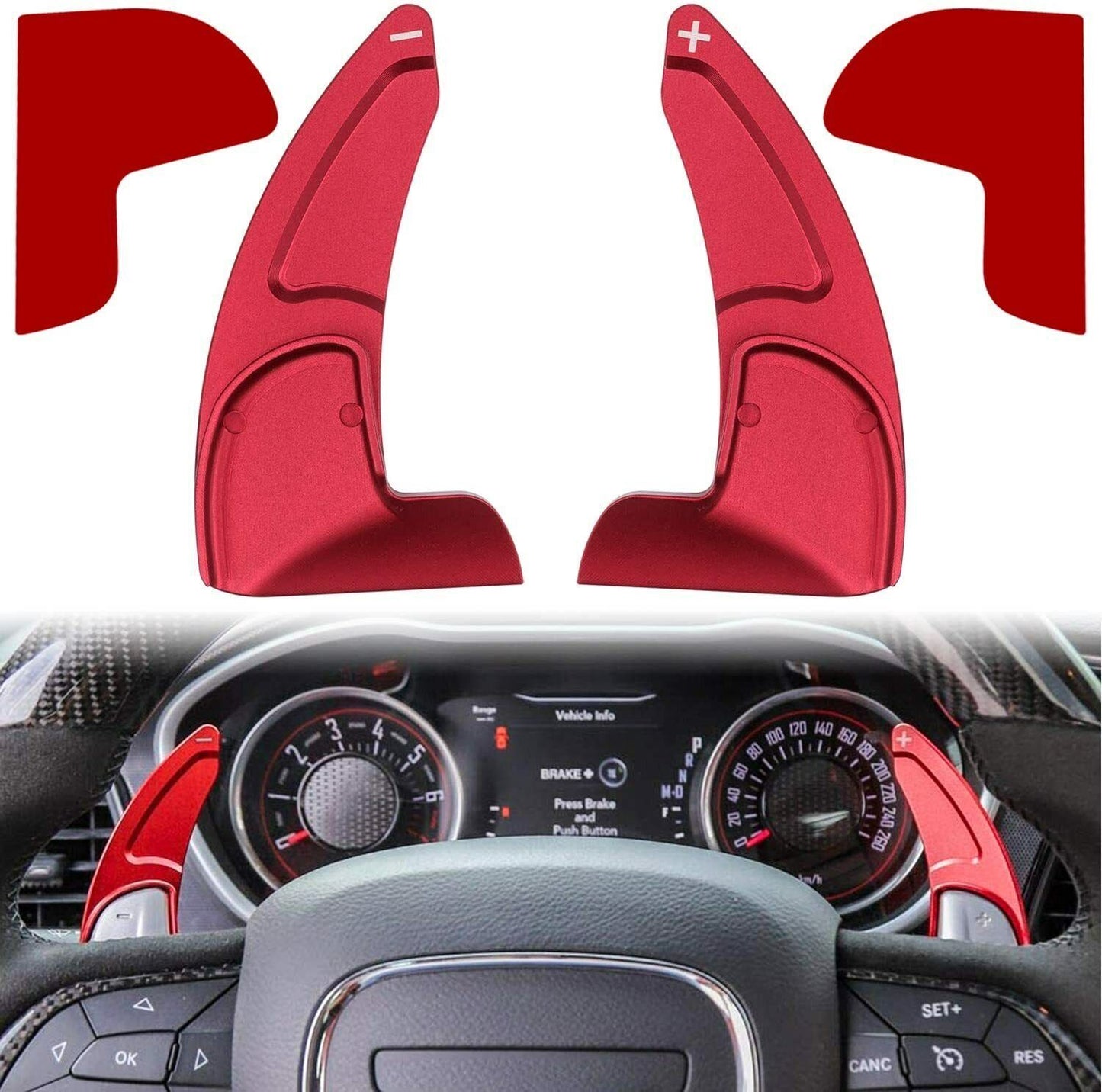 Steering wheel paddle shifter extended transmission trim for Dodge Charger for Challenger