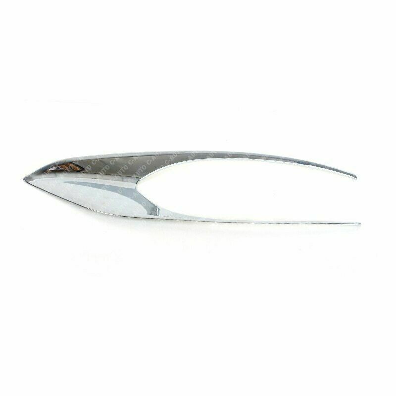 Pair ABS Mirror Chrome Front Fog Light Box Cover Trim for Peugeot 301 2017