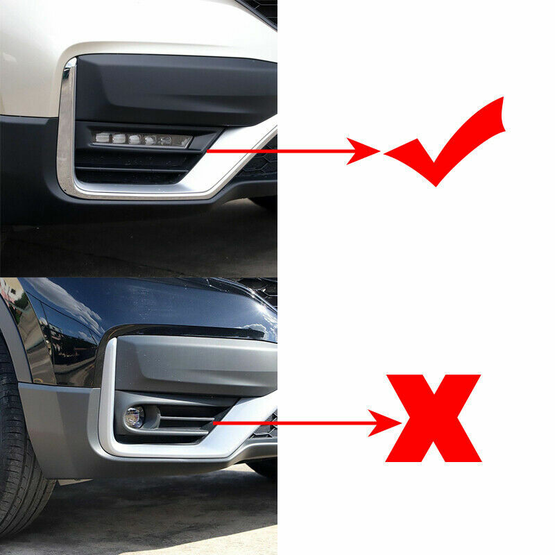 ABS Glossy Black Front Bumper Fog Lamp Trim Cover for Honda CRV CR-V 2020-2022