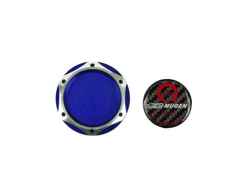 Mugen engine oil filler cap, blue and black carbon fiber, suitable for Honda for Acura