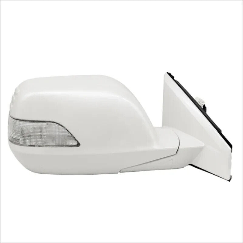 White door side mirror with heated turn signal, 9-pin design, suitable for Honda CRV 2007 - 2011