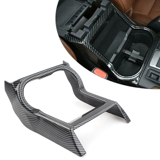 Carbon Fiber Inner Water Cup Holder Frame Cover Trim Fit for Subaru Forester 2019 20