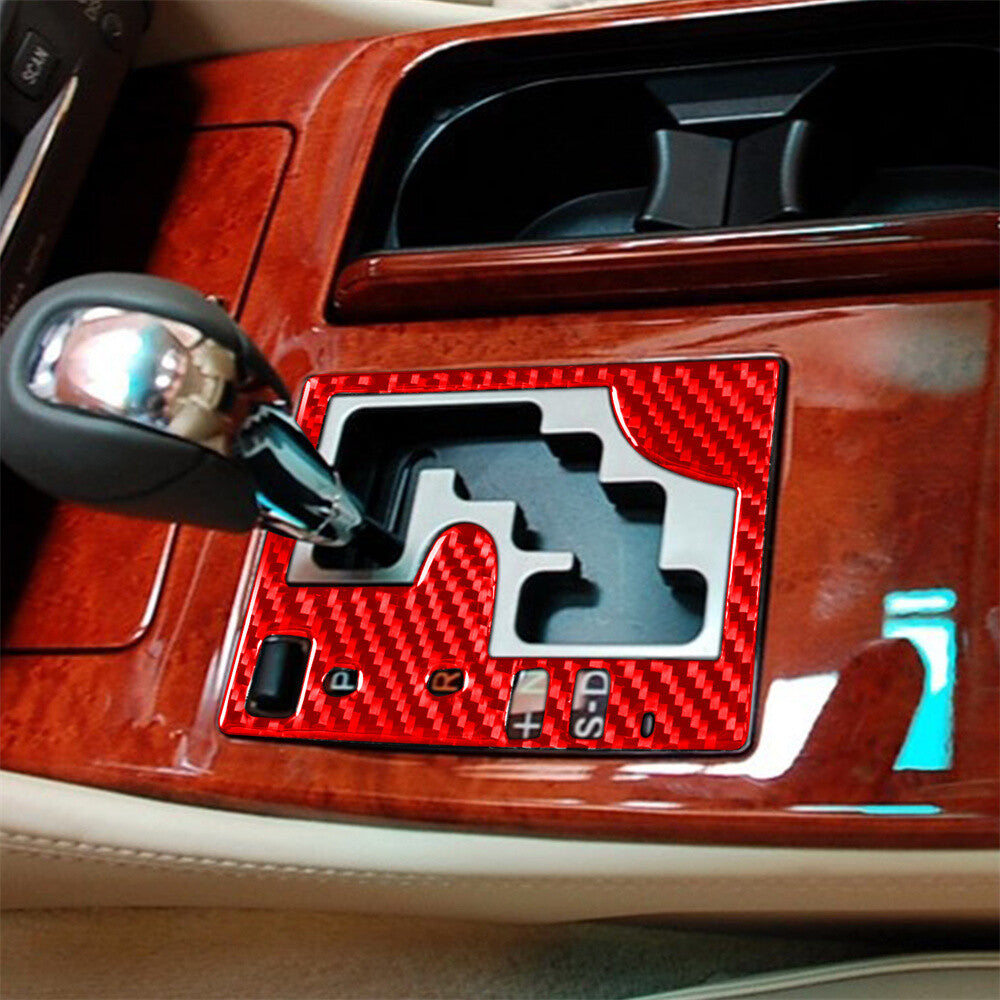 Red Carbon Fiber Interior Central Gear Shift Panel Cover For Luxus GS 2006-2011