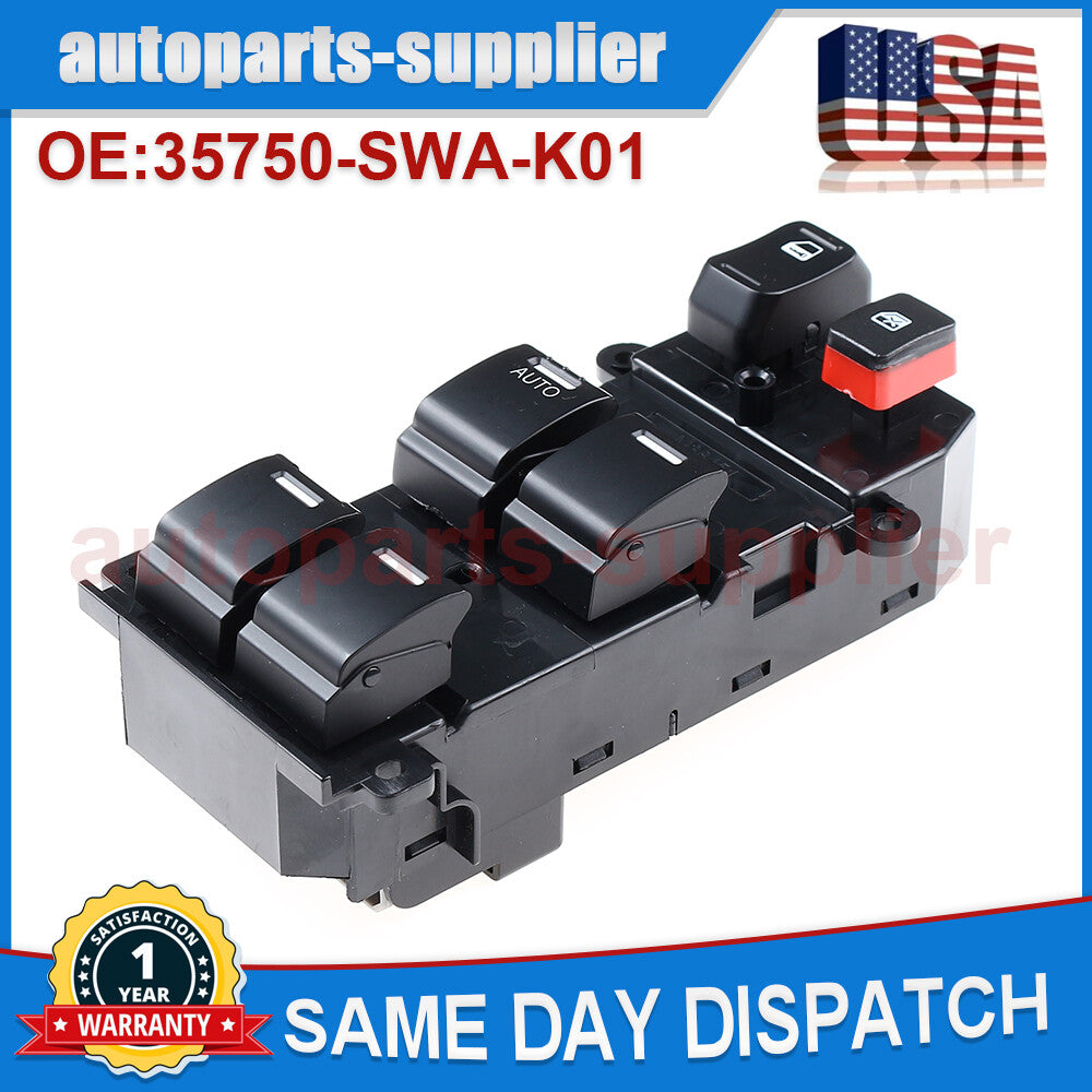 Power Window Master control switch left 35750-SWA-K01 for 2007-2011 for Honda CR-V