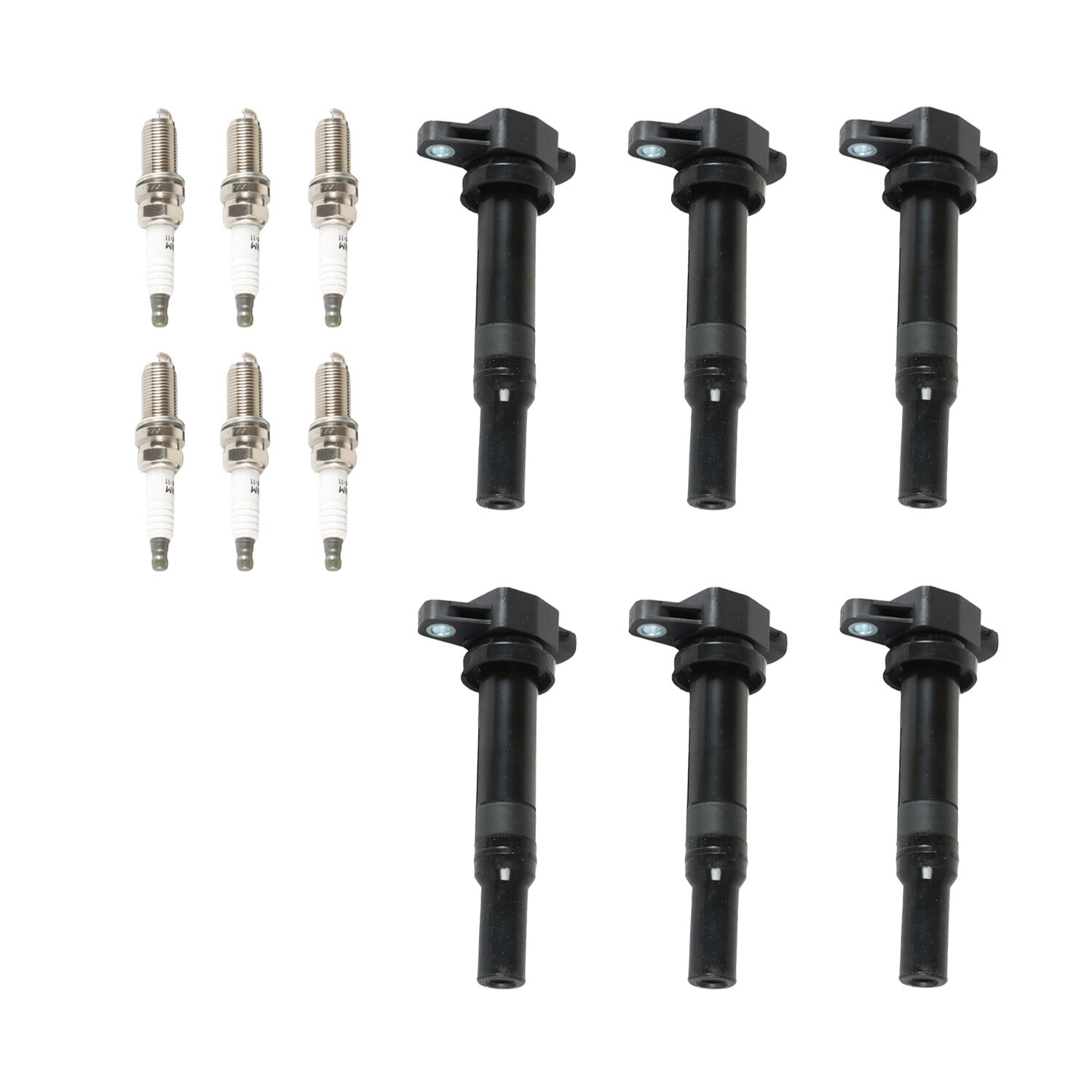 6X Ignition Coils + Iridium Spark Plug For 2007-2009 Santa Fe V6 2.7L 3.3L 5018