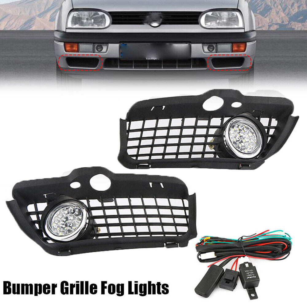 2-piece front bumper fog light cover for 1993-1998 for Volkswagen MK3, for Golf , for Jetta , Cabriolet