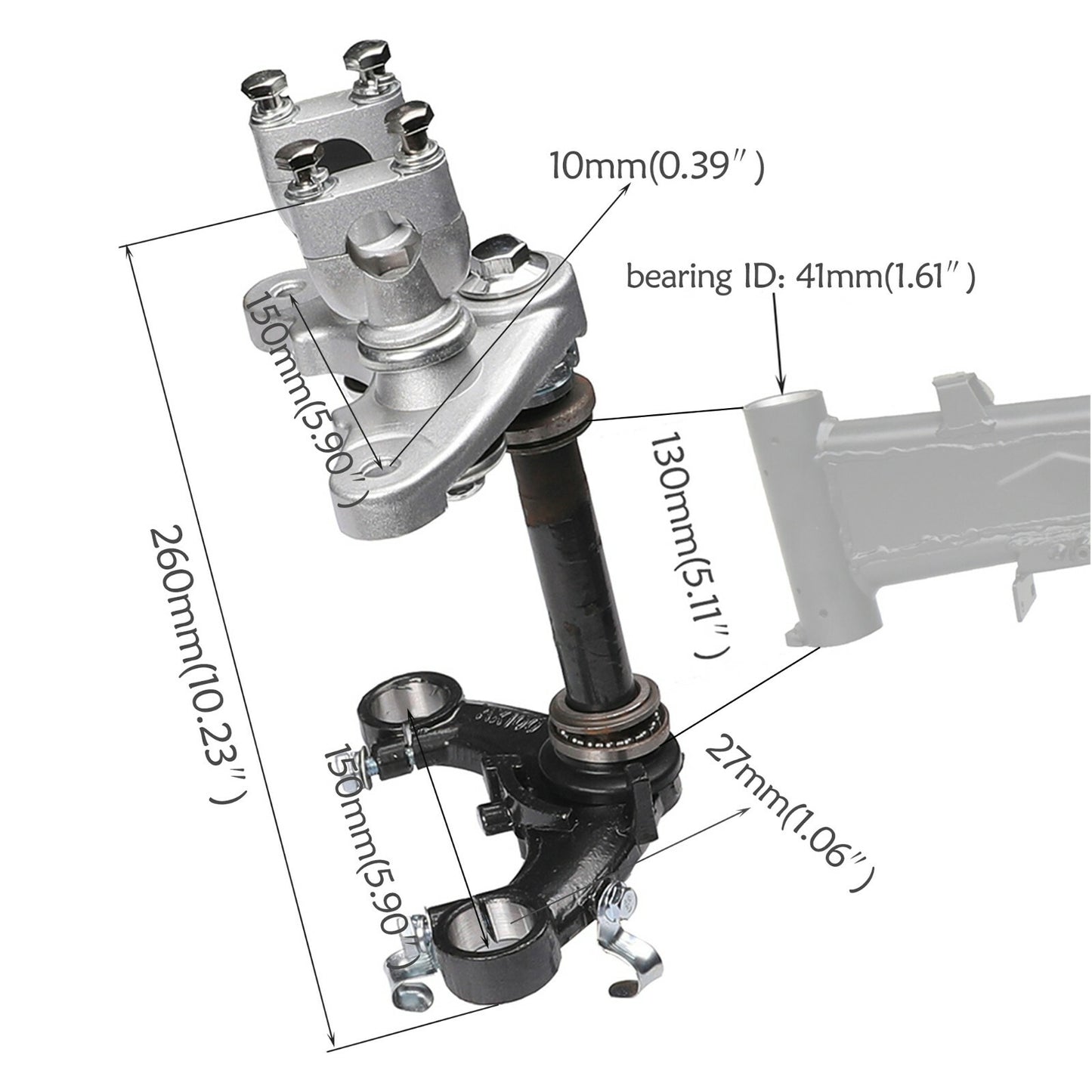 520mm Front Forks Shock Triple Tree Clamp for Mini Trail PIT Dirt Bike CRF50 TTR50