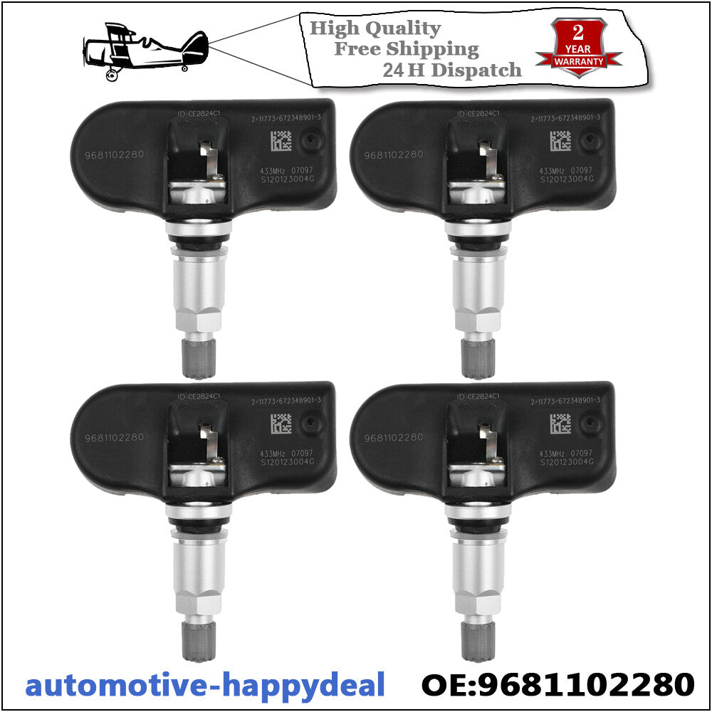 4X TPMS Sensor for Citroen C4 C5 C6 C8 for Peugeot 1007 207 307 407 508 607 807