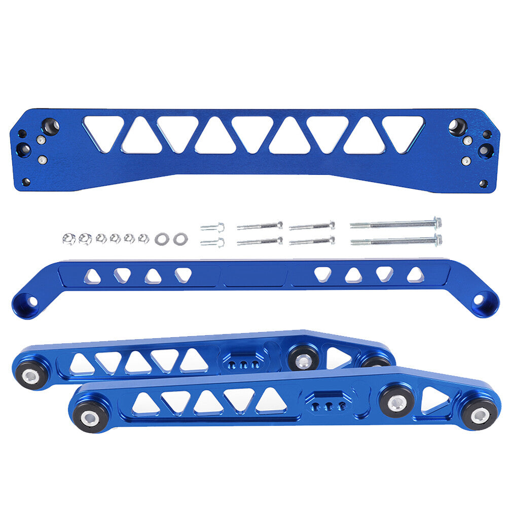Rear Lower Control Arms Subframe Brace Tie Bar Kit Blue for Honda for Civic 96-00 EK