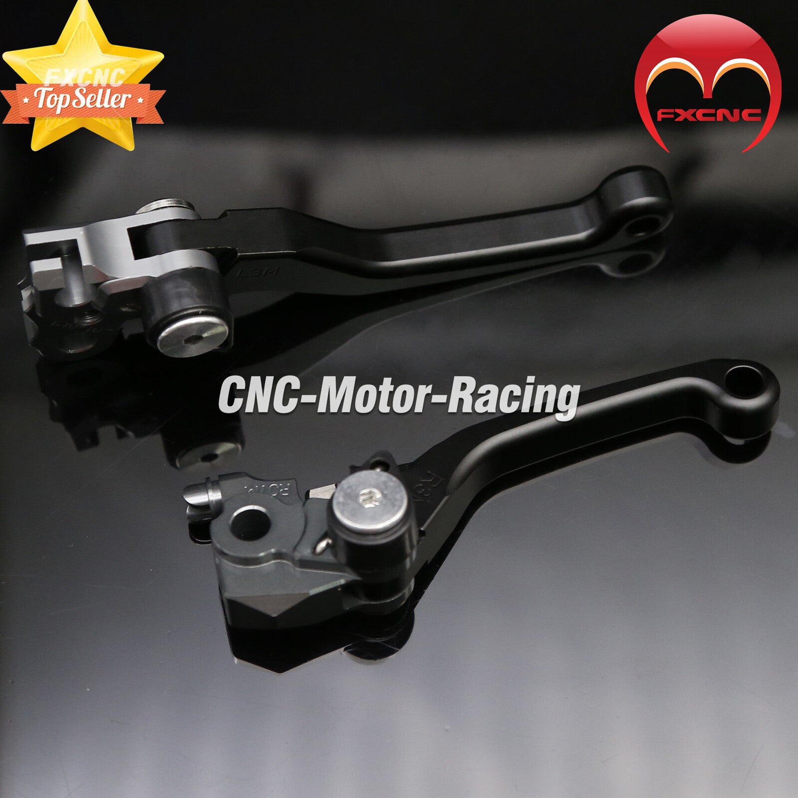 Suitable for Kawasaki KX450 2019 - 2020 CNC black off-road bicycle clutch and brake lever (aluminum)
