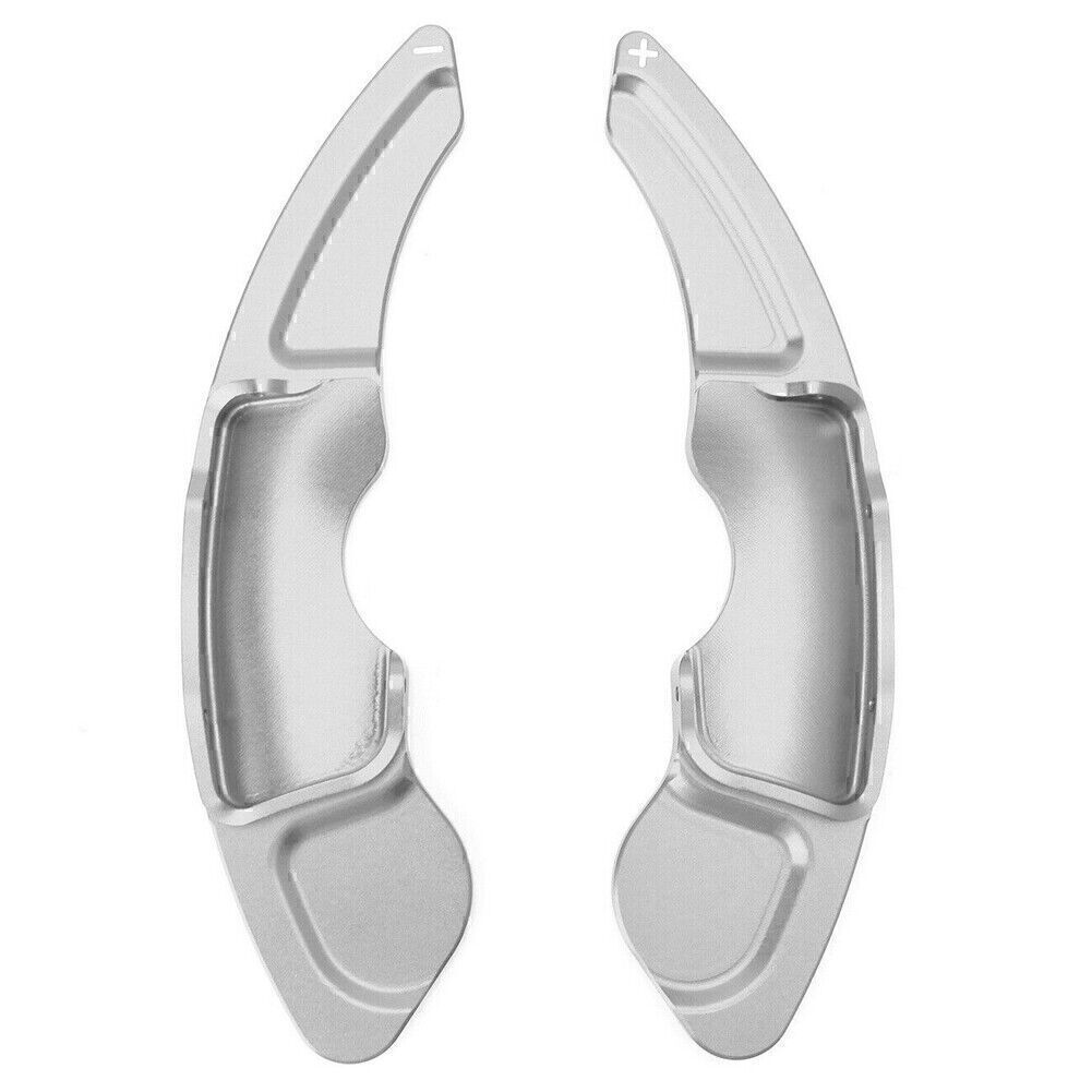 2x Fit for Lexus RC NX IS Steering Wheel Shift Paddle Shifter Extension Trim Silver
