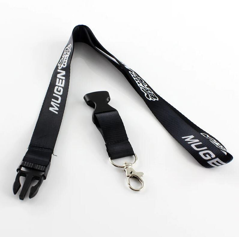Black Mugen car keychain/key ring/badge/neck strap for Honda for Acura