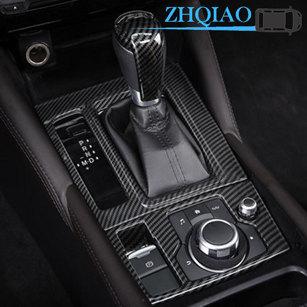 Carbon Fiber Inner Gear Shift Frame Cover Trim Fits for Mazda M6 Atenza 2017 2018