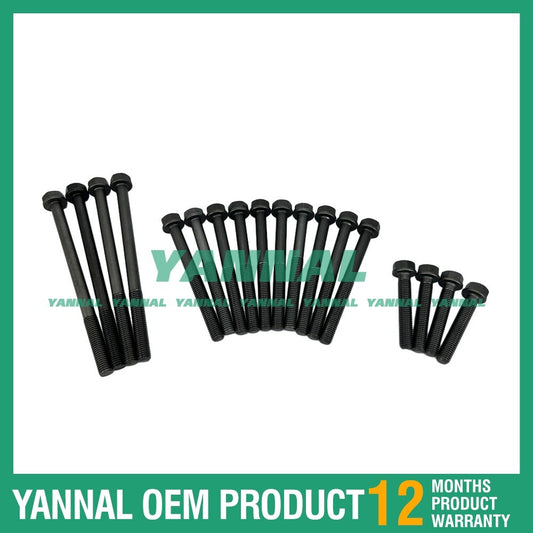 Cylinder head bolts x6, suitable for 3.9 4B 4BT 4BTA 5.9 6B 6BT 6BTA