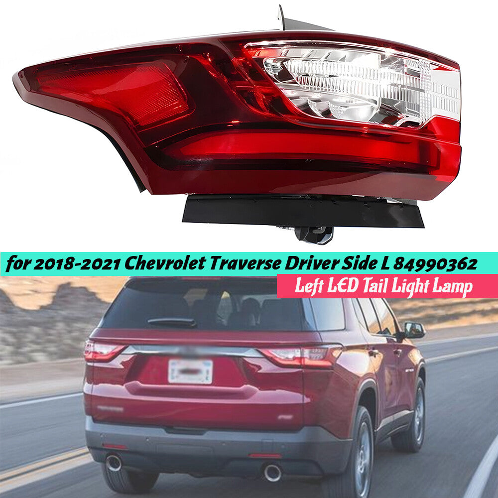 Left LED taillight applicable to 2018-2021 for Chevrolet Traverse Driver's Side L 84990362