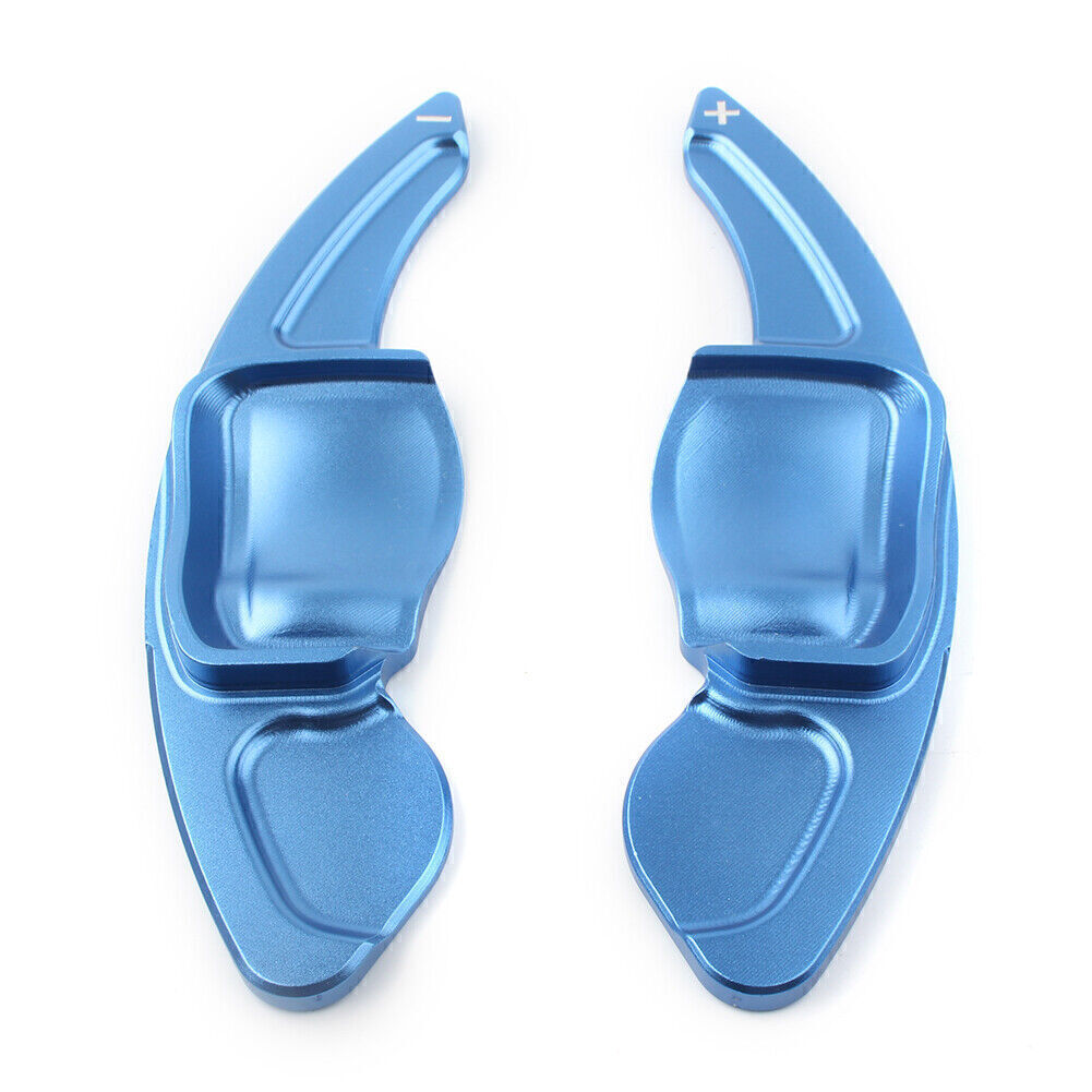 2xSteering Wheel Paddle Extension Shift Fit for VW for Golf for Jetta R MK5 MK6 Blue