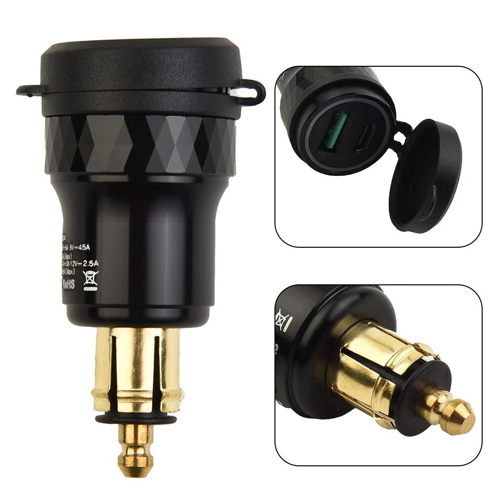 1 Pcs Dual USB Charger DIN Socket Adapter for Ducati Motorcycle