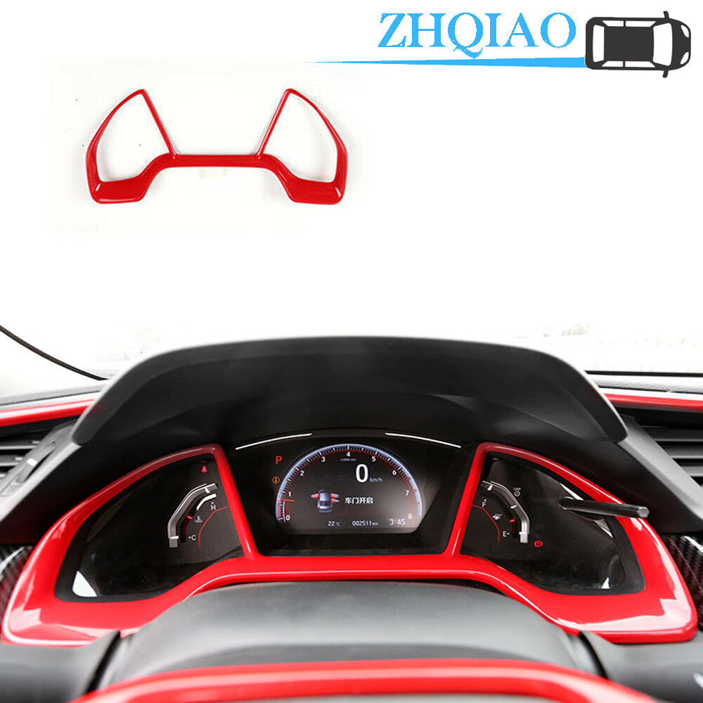 ABS Red Interior Dashboard Decoration Trim for Honda for Civic 10th 2016 2017-2020