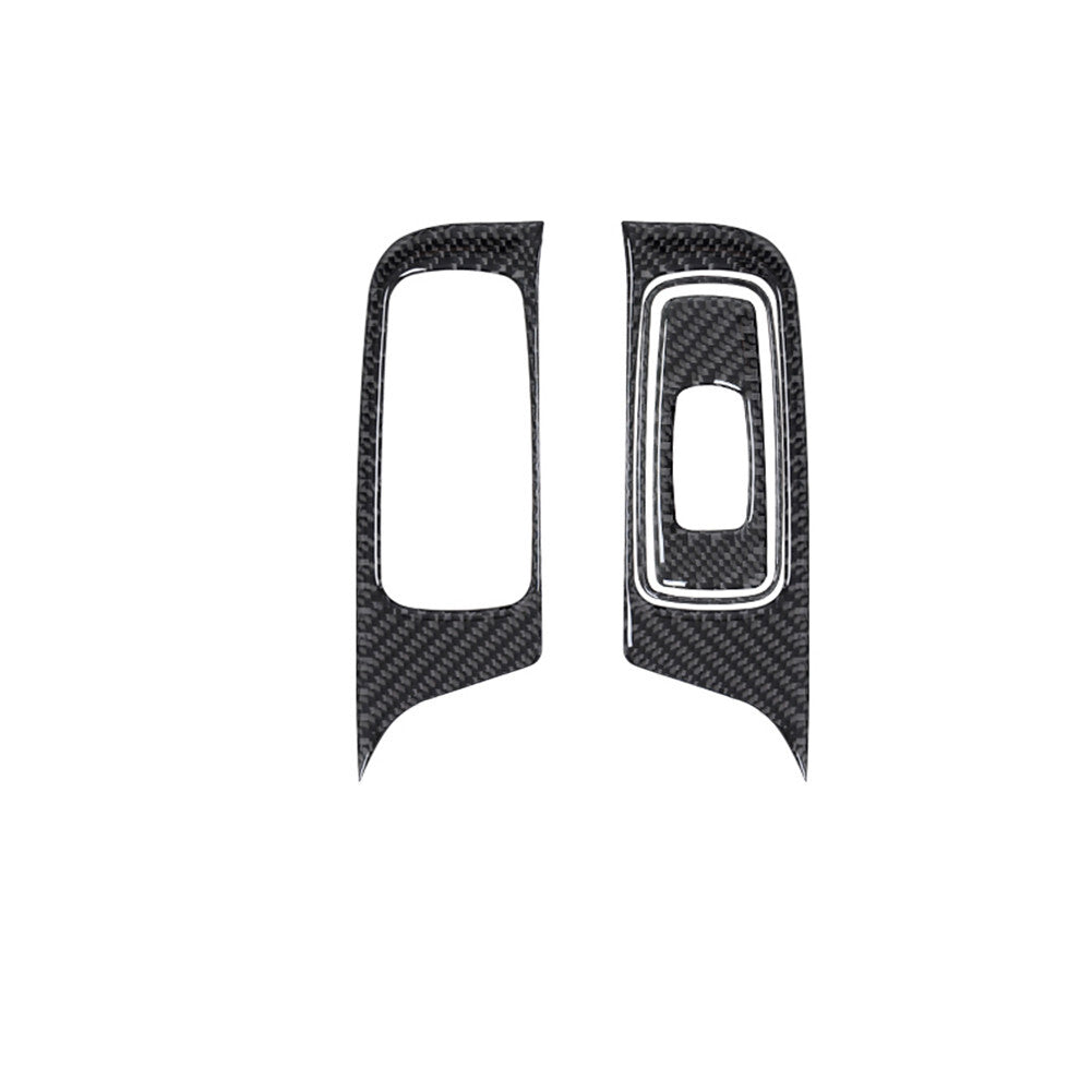 4Pcs Carbon Fiber Window Lift Control Cover Trim for Porsche 718 2016-2022