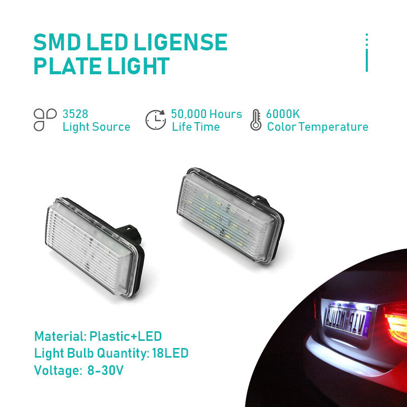 2Pcs Rear LED Number License Plate Light Lamps for Lexus GX470 2002-2019 US