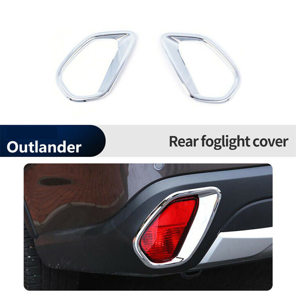 for Mitsubishi Outlander 2016-2020 Chrome Rear bumper Fog Light Lamp Cover Trim