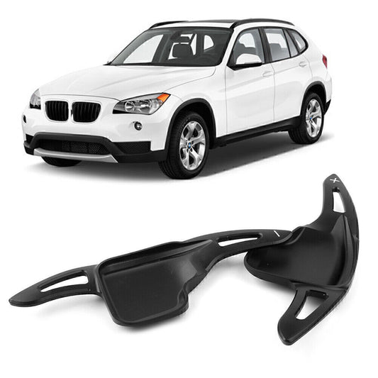 for BMW 2 3 4 5 6 Series X1 Black Steering Wheel Shift Paddle Shifter Trim Cover