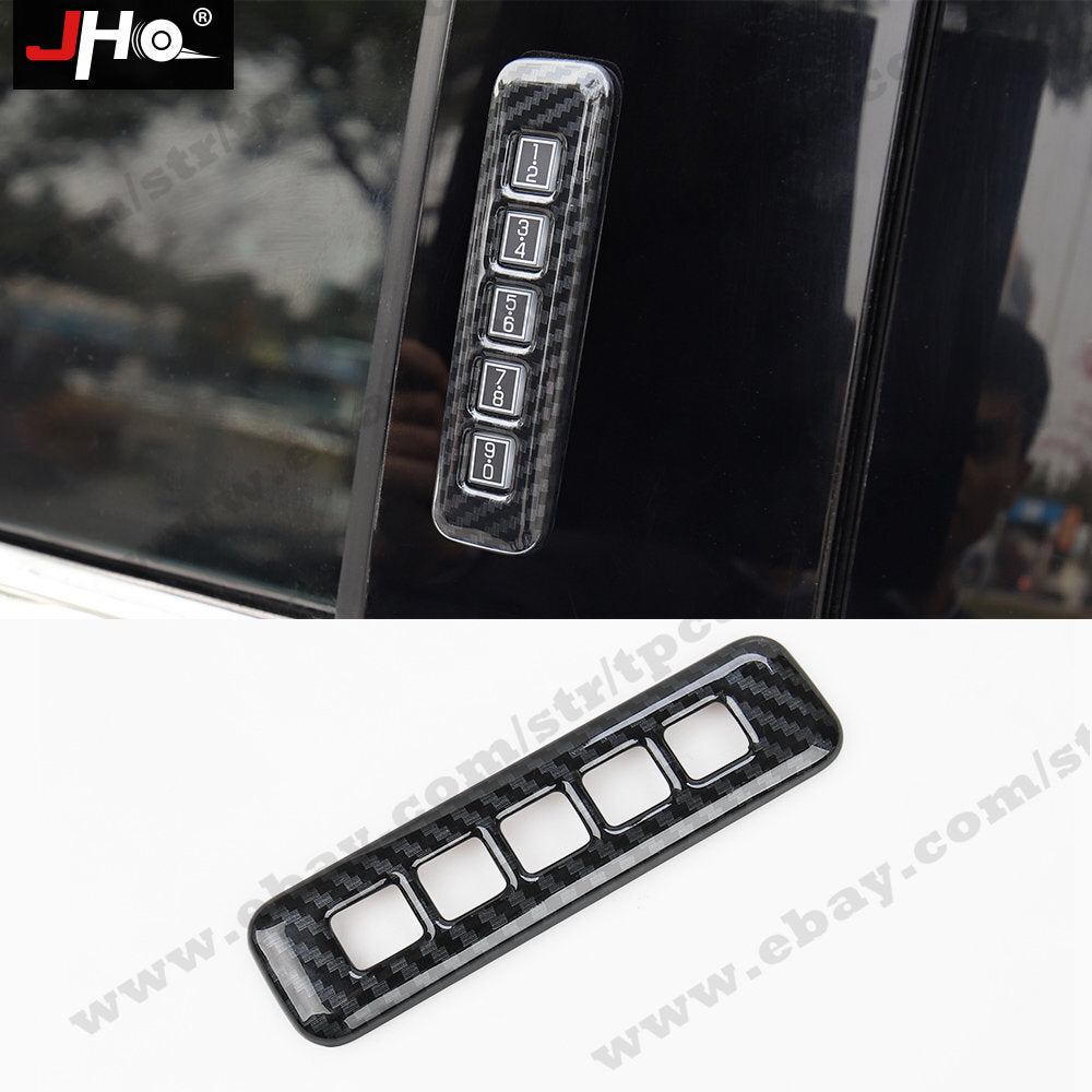 Car Door Lock Password Panel Cover Trim Carbon Fiber for Ford F150 2017+