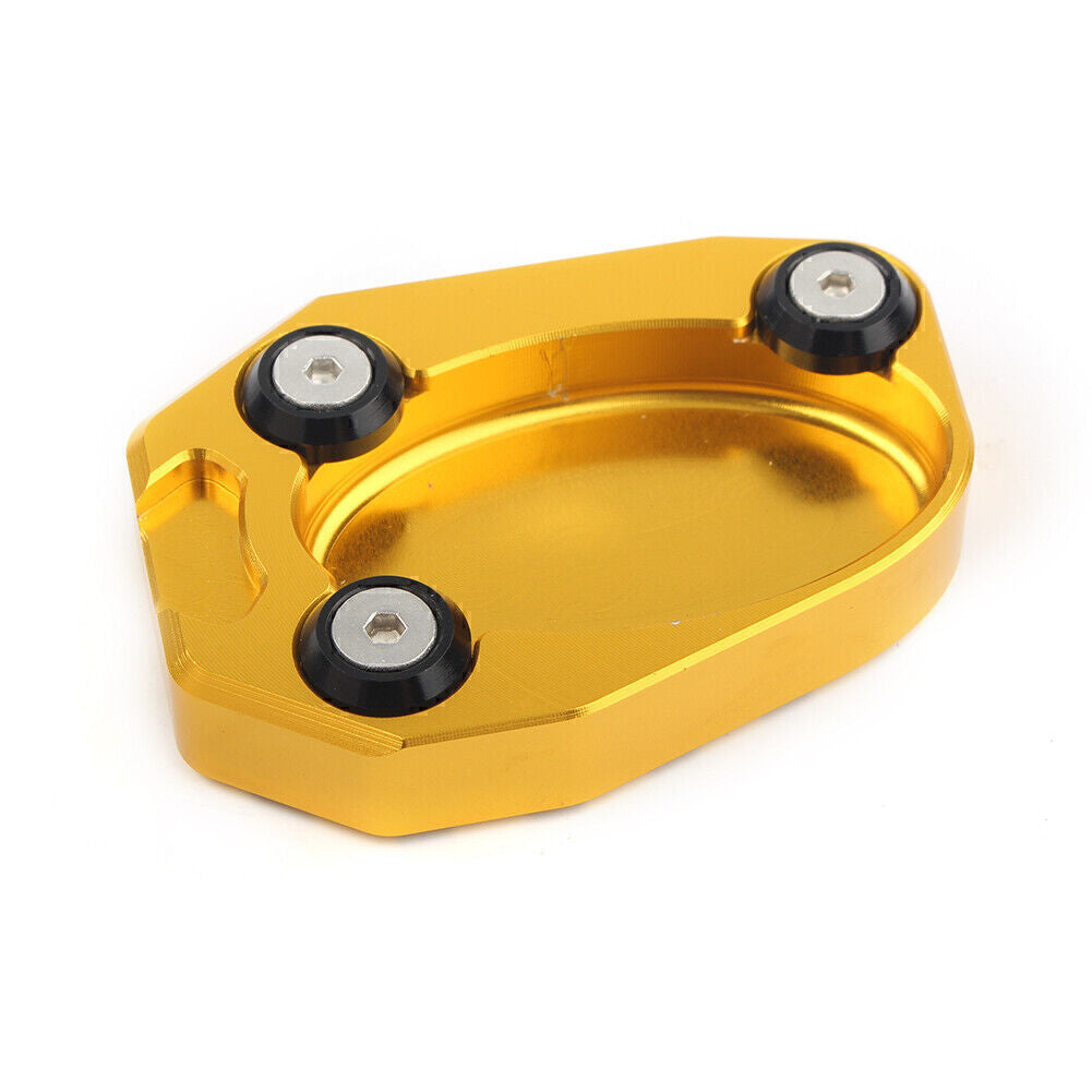 Kickstand Side Stand Plate Extension Pad Fit for Kawasaki ZX10R 2008 - 14 ZX6R GOLD
