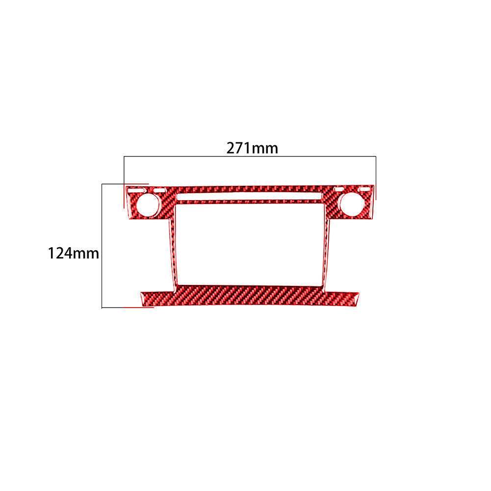 Red Navigation Display Frame Panel Trim Cover for Toyota Prius 2012-2015 Type A