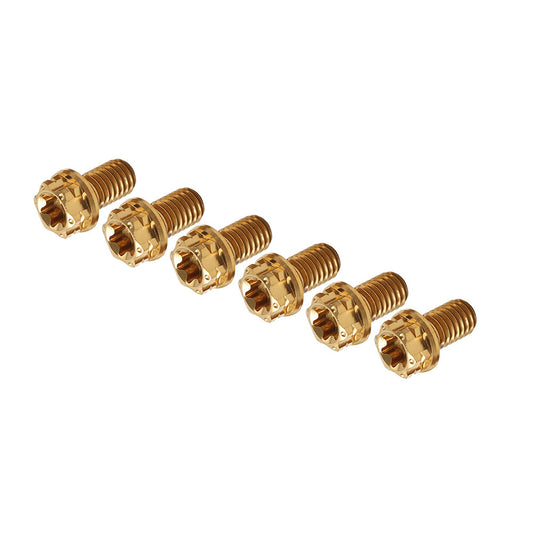 6pcs Bolts Torx Head Flange Screws M6x15mm For Motorcycle Bicycle Gold