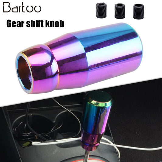 Neo chrome Aluminum Gear Shift Knob Head Lever Cover Car Modification Universal