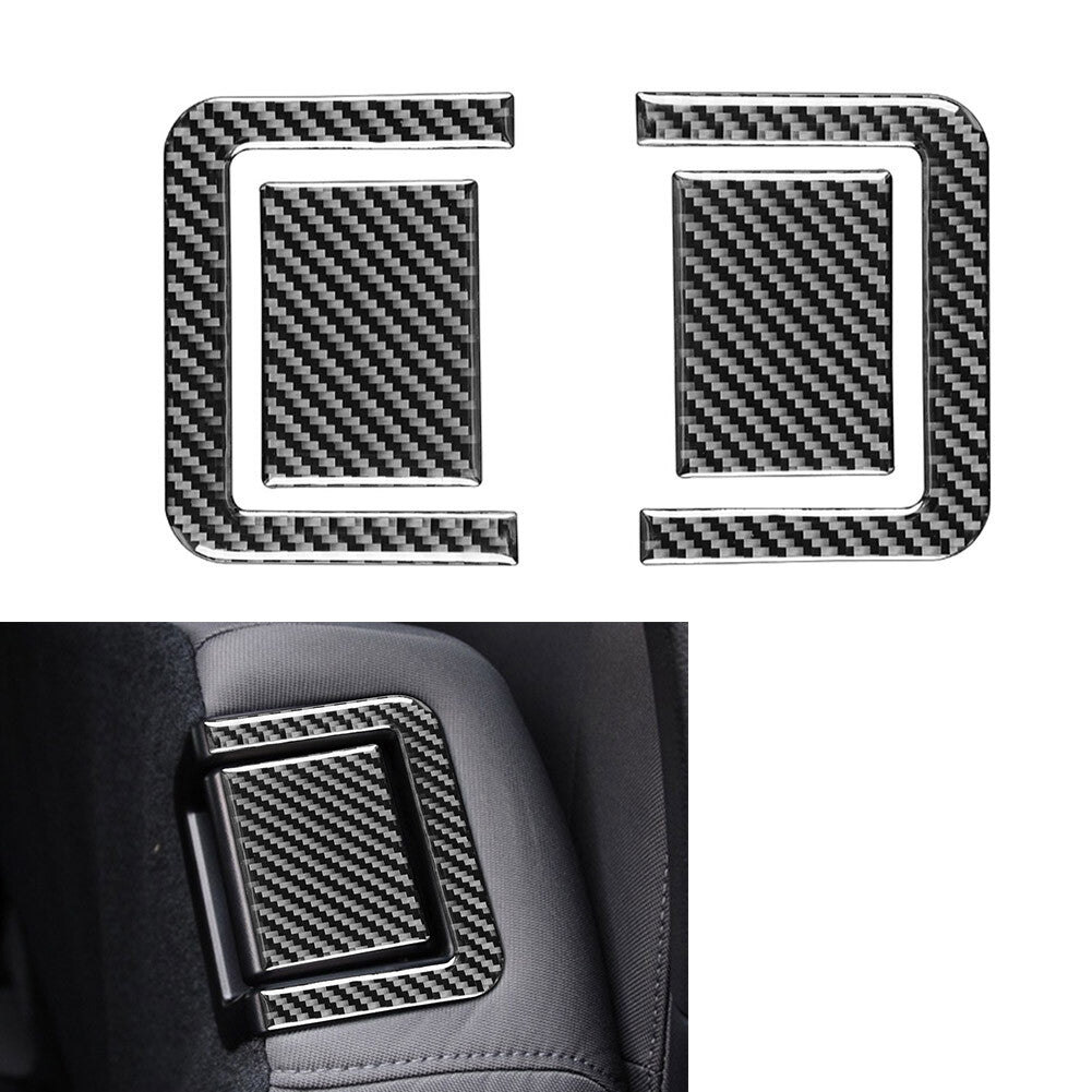 for Toyota Tundra 14-21 4x Carbon Fiber Rear for Seat Adjustment Panel Cover Trim