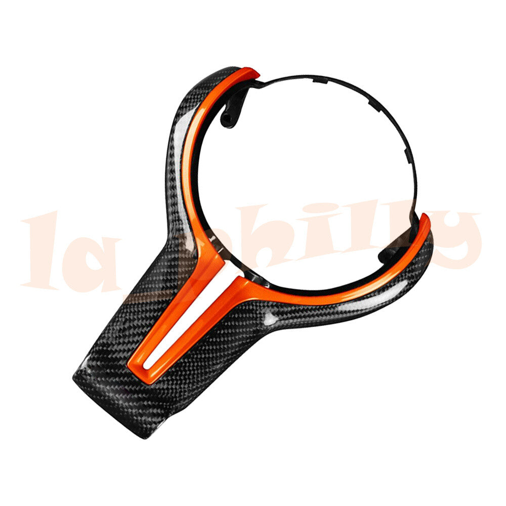 Steering Wheel Trim Replace Carbon Fiber Orange for BMW M2 F87 M3 F80 M4 F82 F12