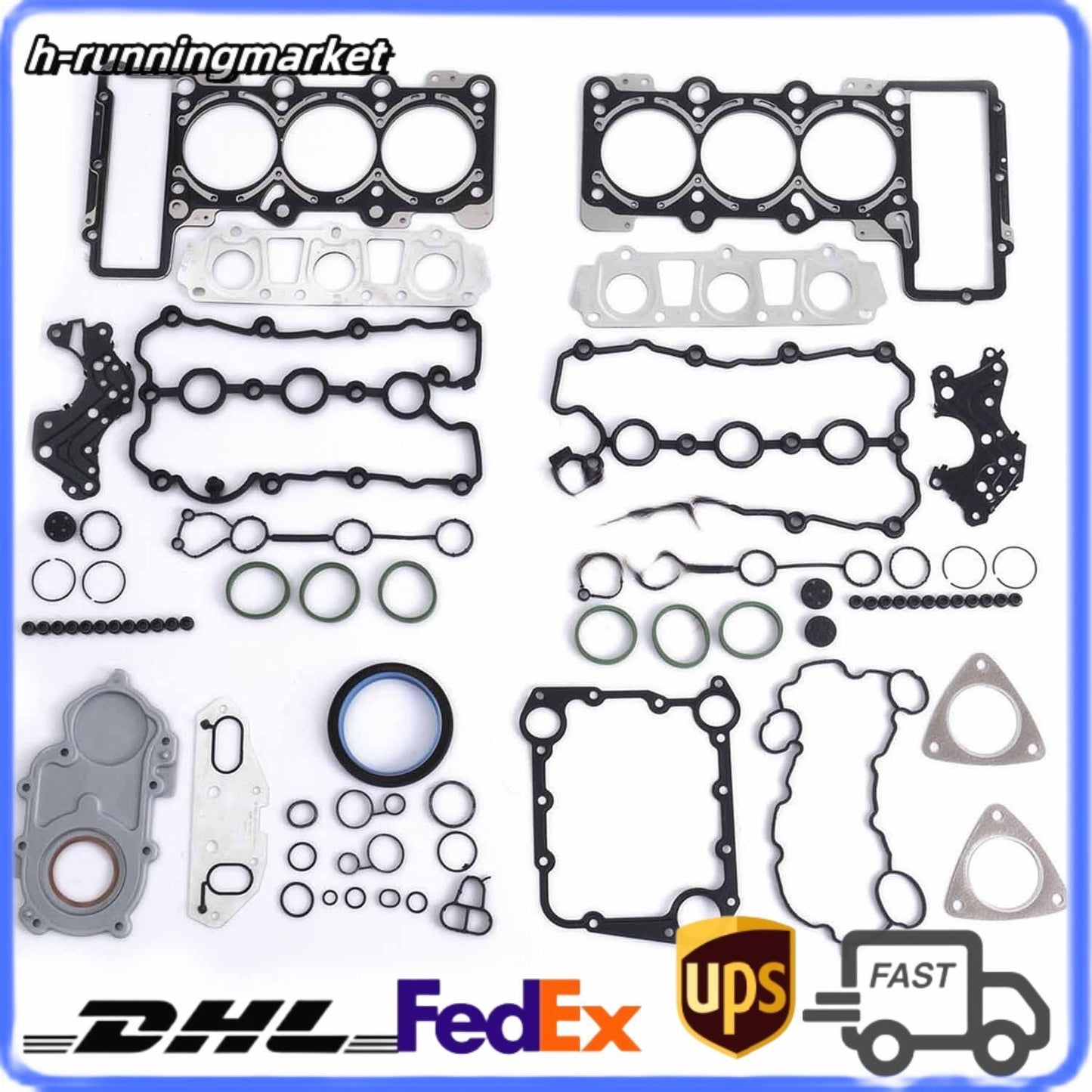 Engine Cylinder Head Manifold Gaskets Oil Seals Repair Kit for AUDI A4 A6 3.2 V6