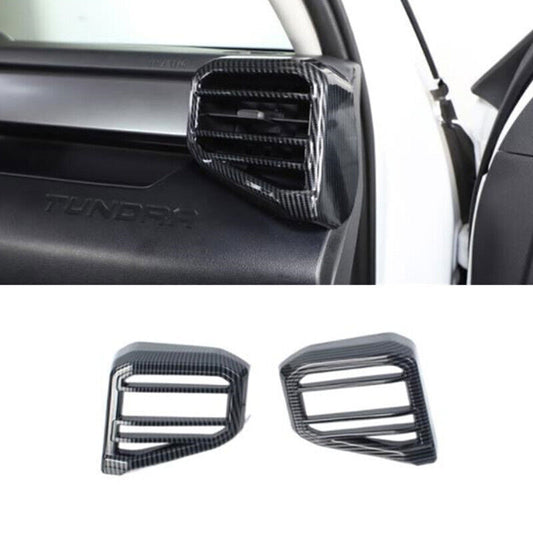 for Toyota Tundra 22-24 2P Carbon Fiber Front Side Air Outlet Vent Cover Trim