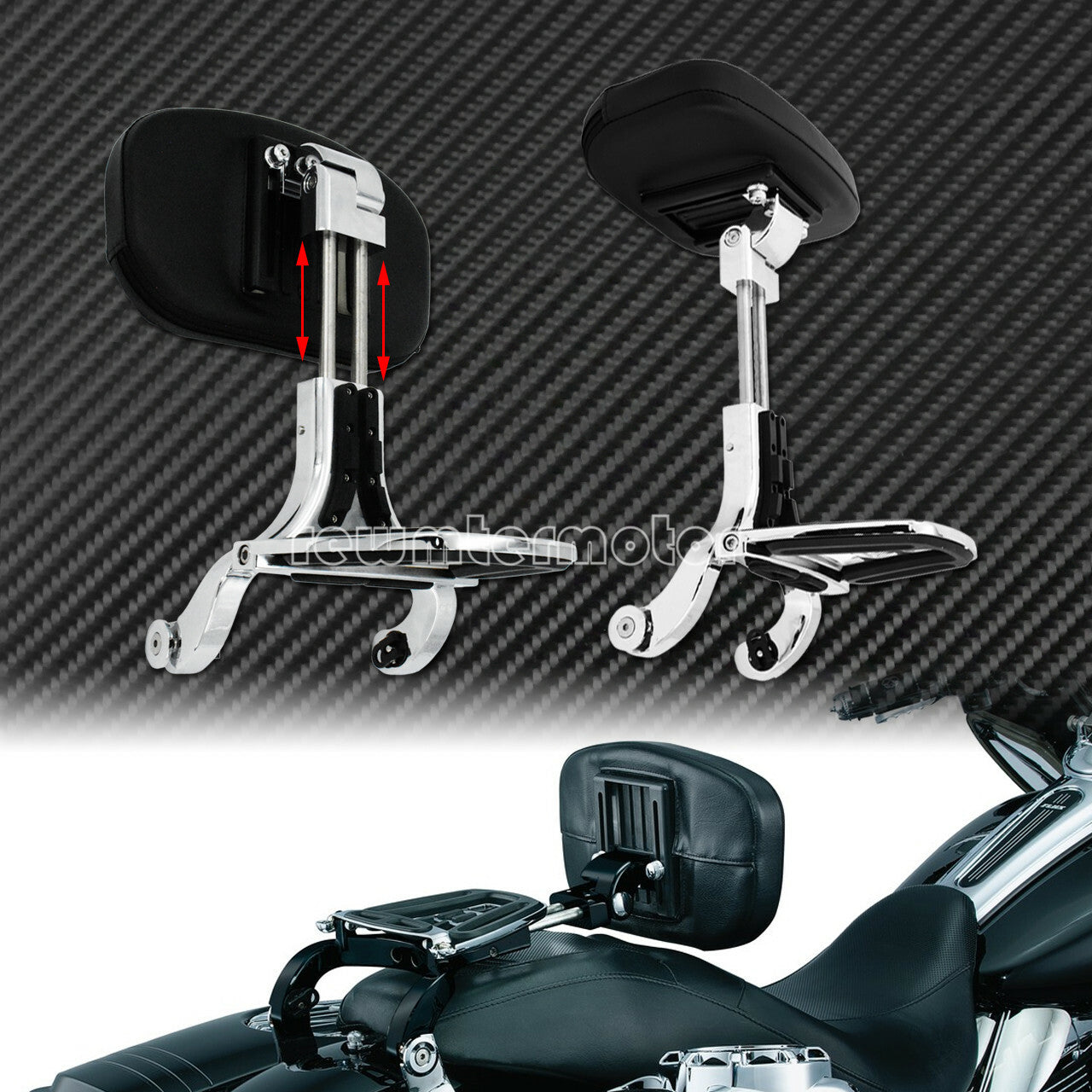 Multi-Purpose Driver  Passenger Backrest Fit For Indian Soft Bag Chieftain 2014