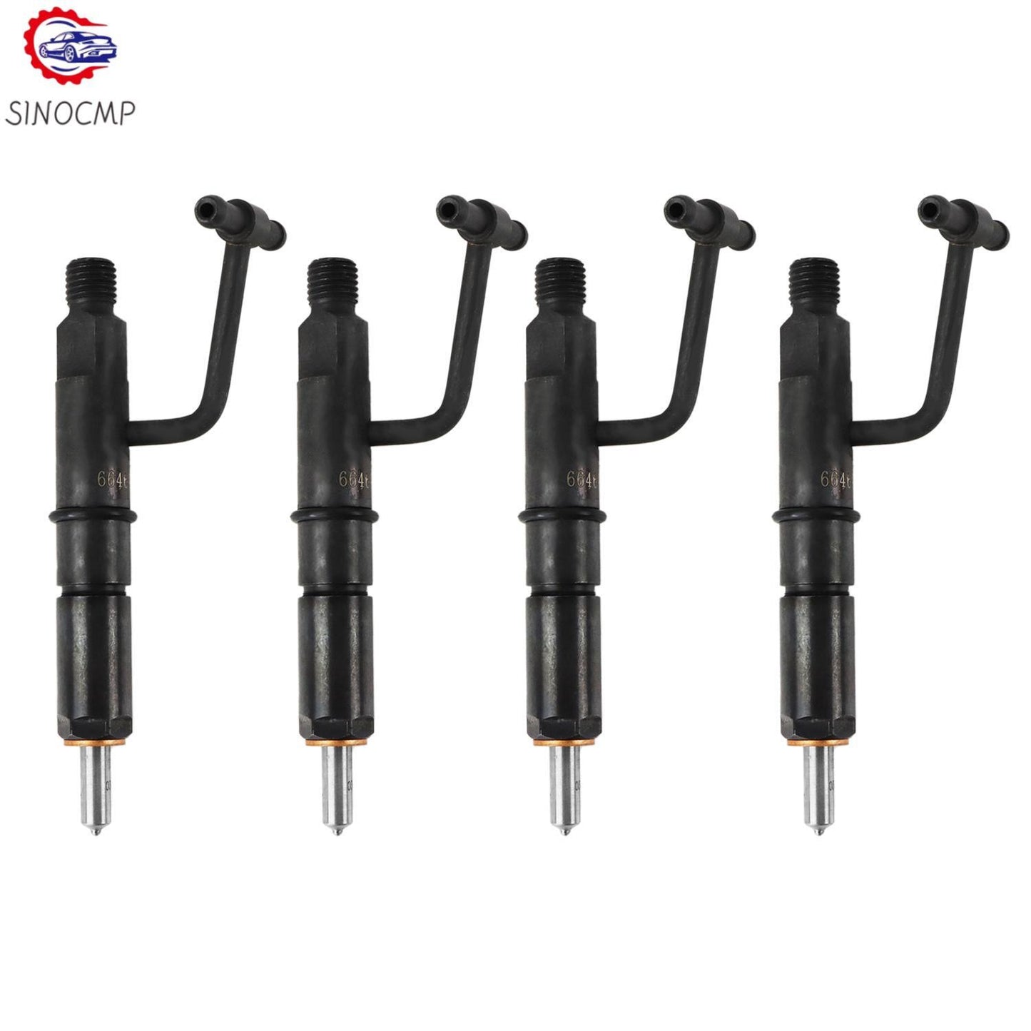 4X 4JB1 Fuel Injector 1112100BB 6646906 for Mustang Bobcat 843 853 1213 Loader