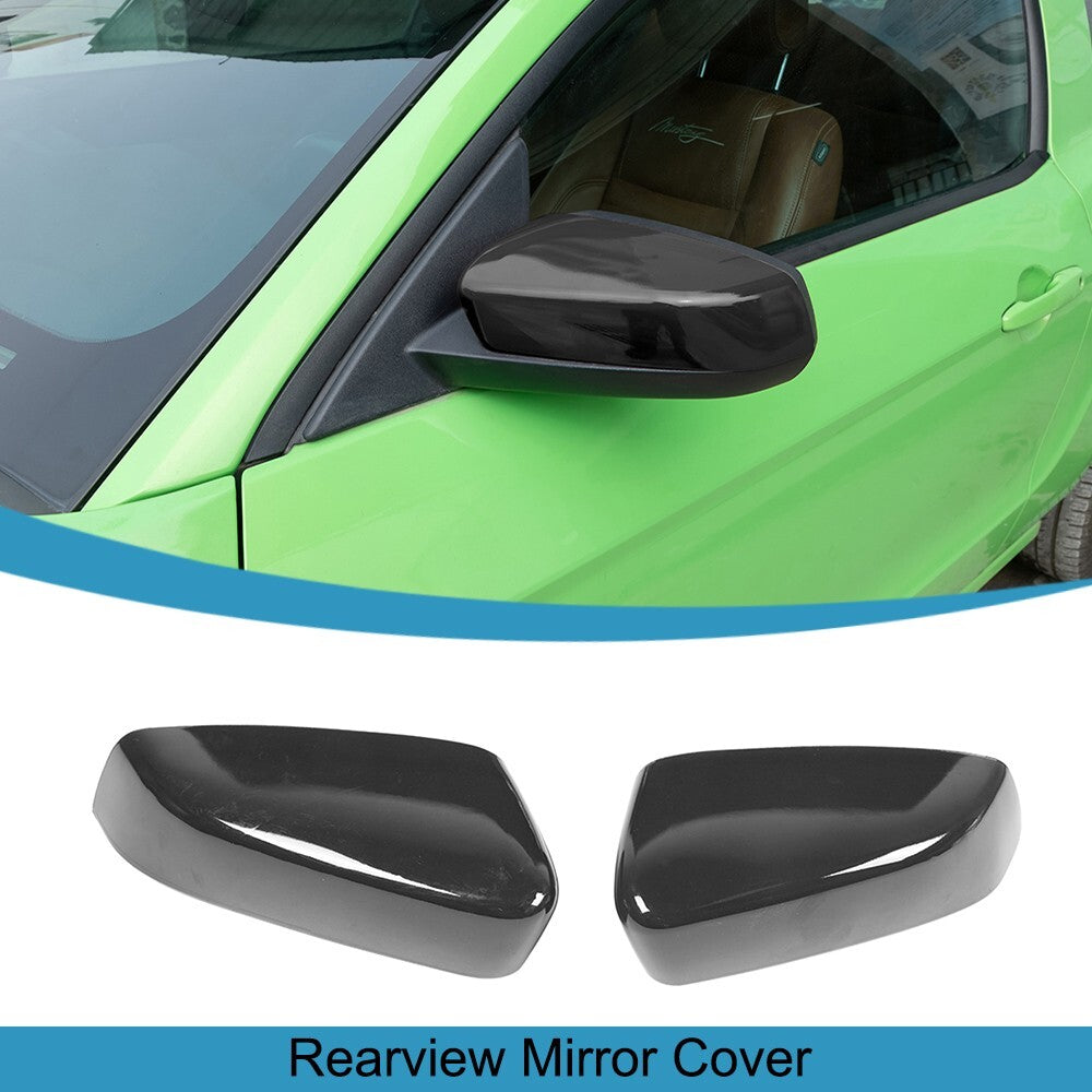 2PCS Rearview Mirror Shell Mirror Caps Cover Trim for Ford for Mustang 2009-2013