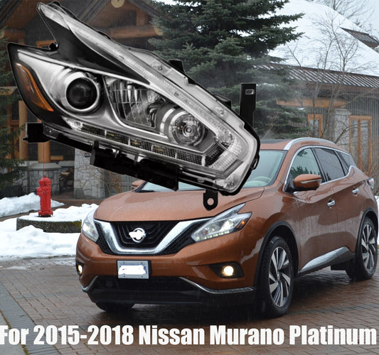 LED Projector Headlight Headlamp Passenger For 2015-2018 for Nissan Murano Platinum