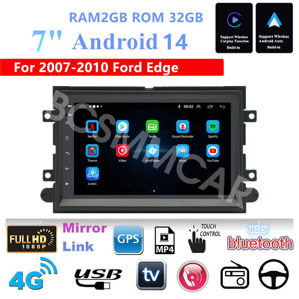 Fit For 2007-2010 for Ford Edge 7 Android 13 Carplay Car Stereo Radio GPS WIFI BT