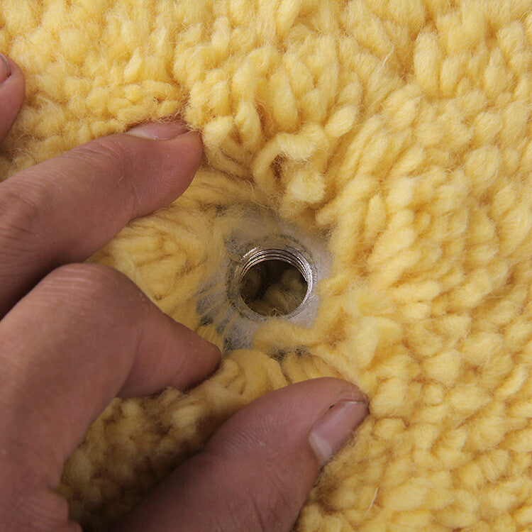 7-inch wool polishing pad, 100% natural wool, double-sided composite cutting and polishing.
