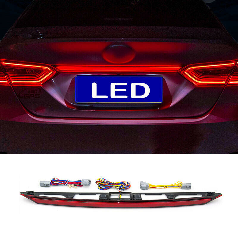 for Toyota for Camry 2018 2019-2021 LED Red Rear Door Trunk Tail Light Strip Cover
