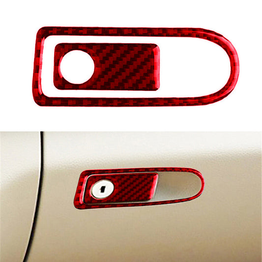 Red Carbon Fiber for Co -Pilot Storage Trim for Mercedes-Benz W204 2007-2014