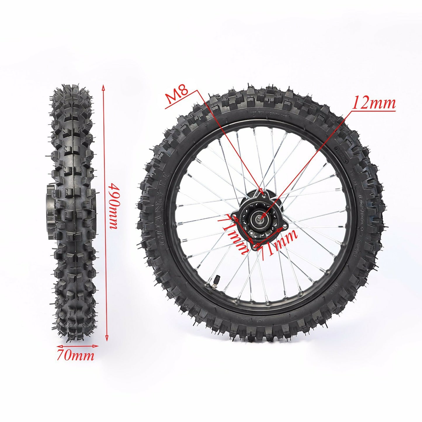 14-inch and 12-inch wheels + front fork dented dirt bicycle cooler Taodao 110cc 125cc CRF70 XR50
