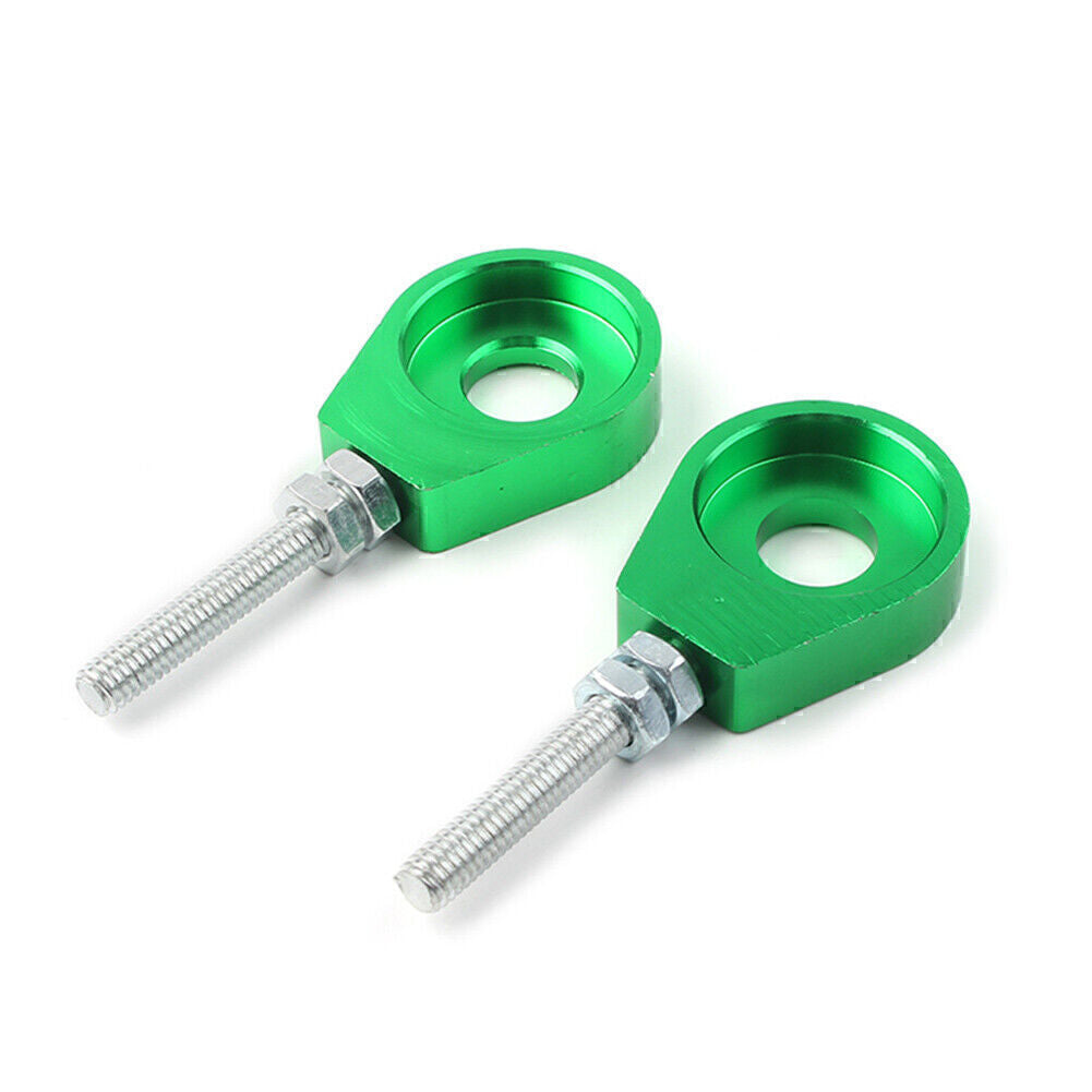 Green 12mm Chain Adjuster Block Tensioner Fit Pit Quad Dirt Bike ATV CRF50 2Pcs