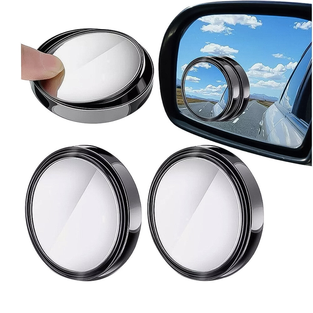 Rear View Mirror Round HD Glass Convex 360¡ã Side for Car 2Pc Blind Spot Mirrors