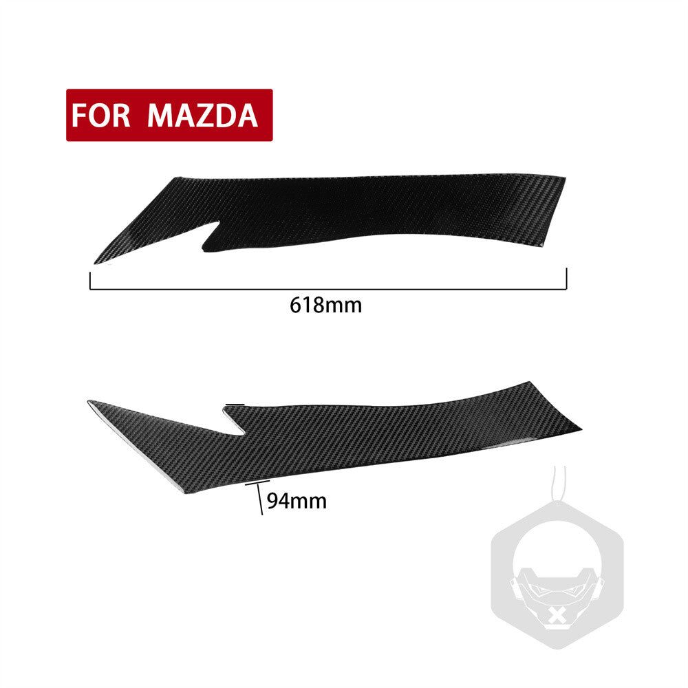 2¡ÁCarbon Fiber Front Headlight Eyelids Eyebrow Trim for Mazda CX-5 CX5 2013-2016